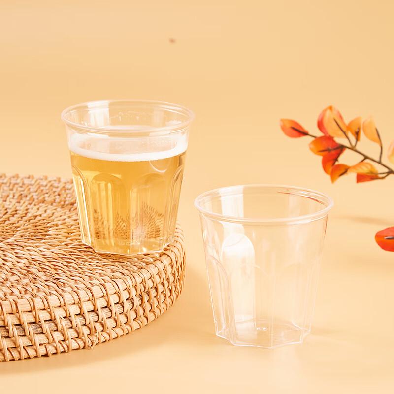Disposable Plastic Octagonal Aviation Cups (100-Pack)