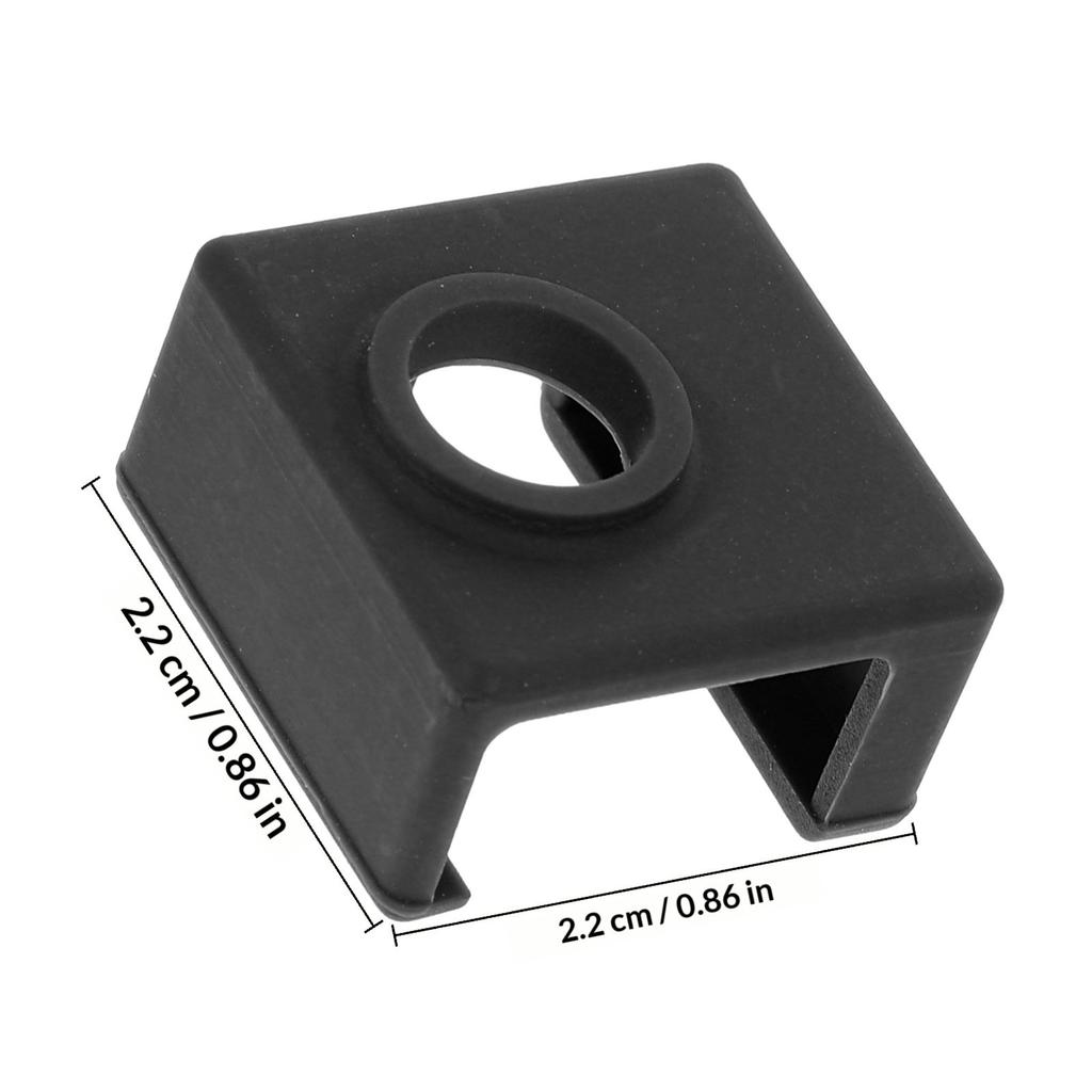 6Pcs Extruder Accessories 3D Printer Heating Block Silicone Cover Retains Heat for High Temp Materials Like ABS Nylon Stable