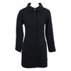 CHANEL Domestic genuine P49855V32761 Lion Button Angora Blend Wool Silk coat 34 Black x navyUsed