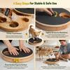 Wooden Dog Scratch Board Rotating Treat Puzzle Toy Slow Feeder Food Dispenser Nail File Paw Grinder Training Game Pet Supplies