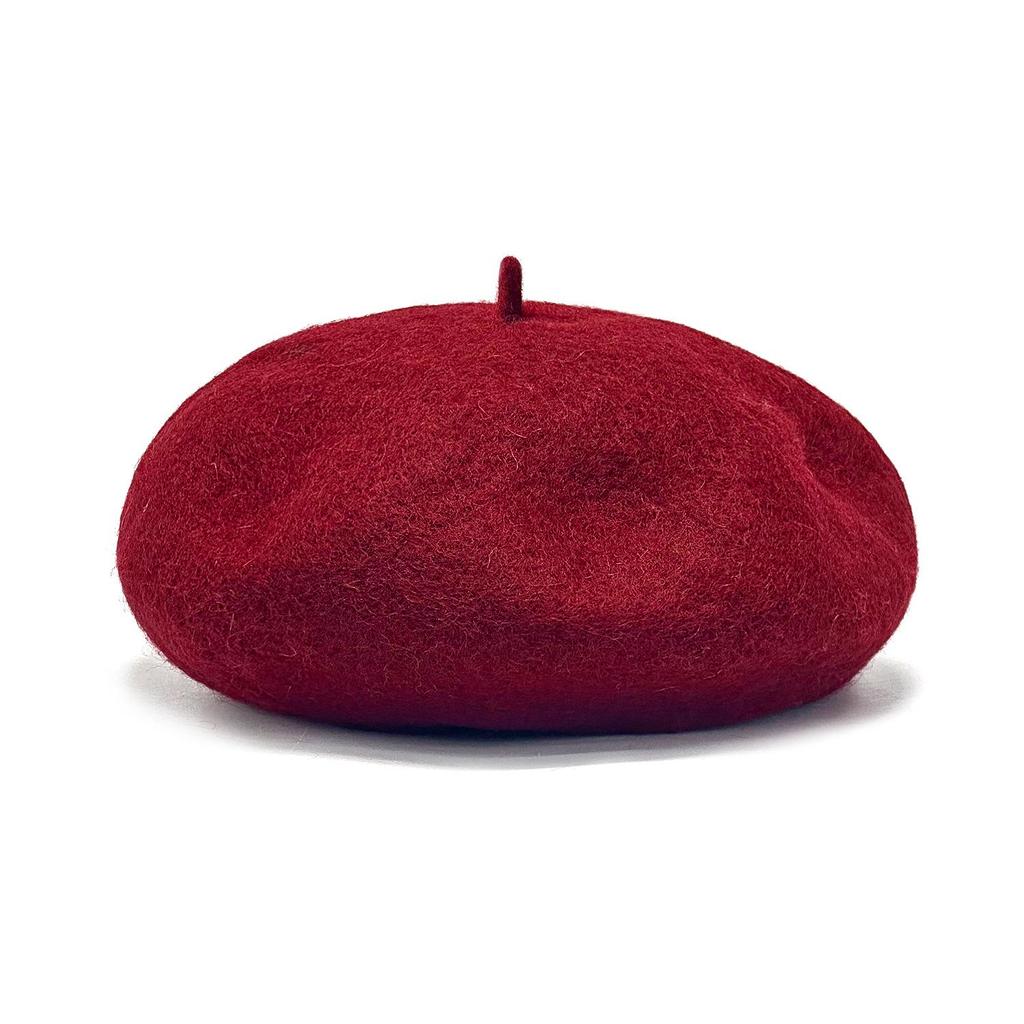 Korean Style Women's Wool Knit Beret – Warm Retro Octagonal Hat