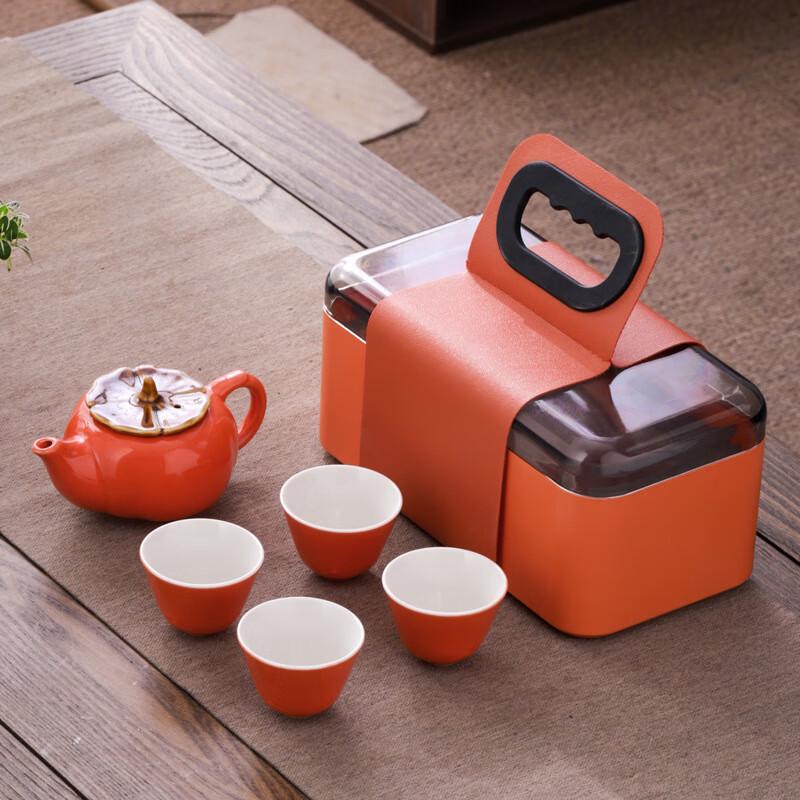 

Zhi Shi Persimmon Ceramic Tea Set