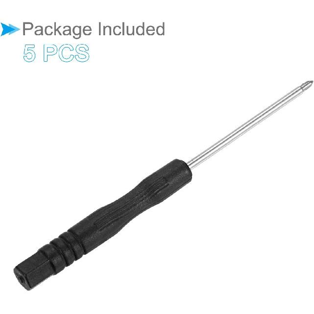 Tiny Tri-point Screwdriver, 0.6mm Size 80mm Length, Steel Y-Head Screw Driver with Swivel Lid Non-Slip Grip - (Applications: for Eyeglasses Watches