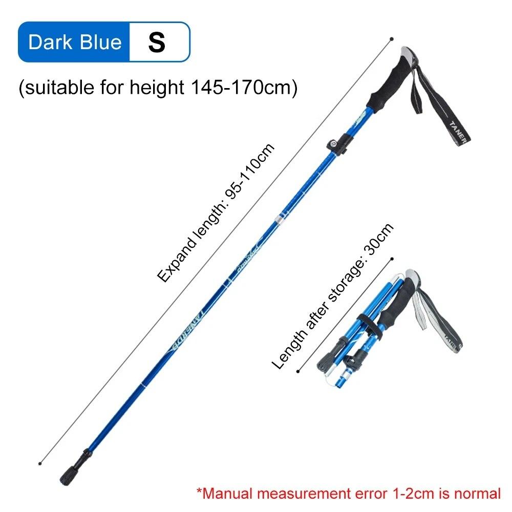 

5 секций, складная выдвижная походная трость для кемпинга, кемпинга, портативная походная палка, скандинавская походная трость для пожилых людей, легкая сумка