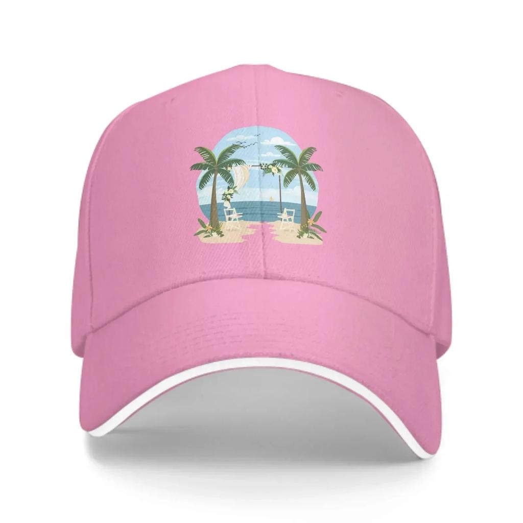 Summer Tropical Baseball Caps Fashion Casquette for Unisex Women Adjustable Casual Trucker Hats for Sports Outdoor Activities