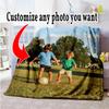 Customize Photos Customize Image Blanket Cozy Personalized Blanket Ultra-Soft Perfect for Sofa Bedding Chair Living Room Four Seasons Multipurpose