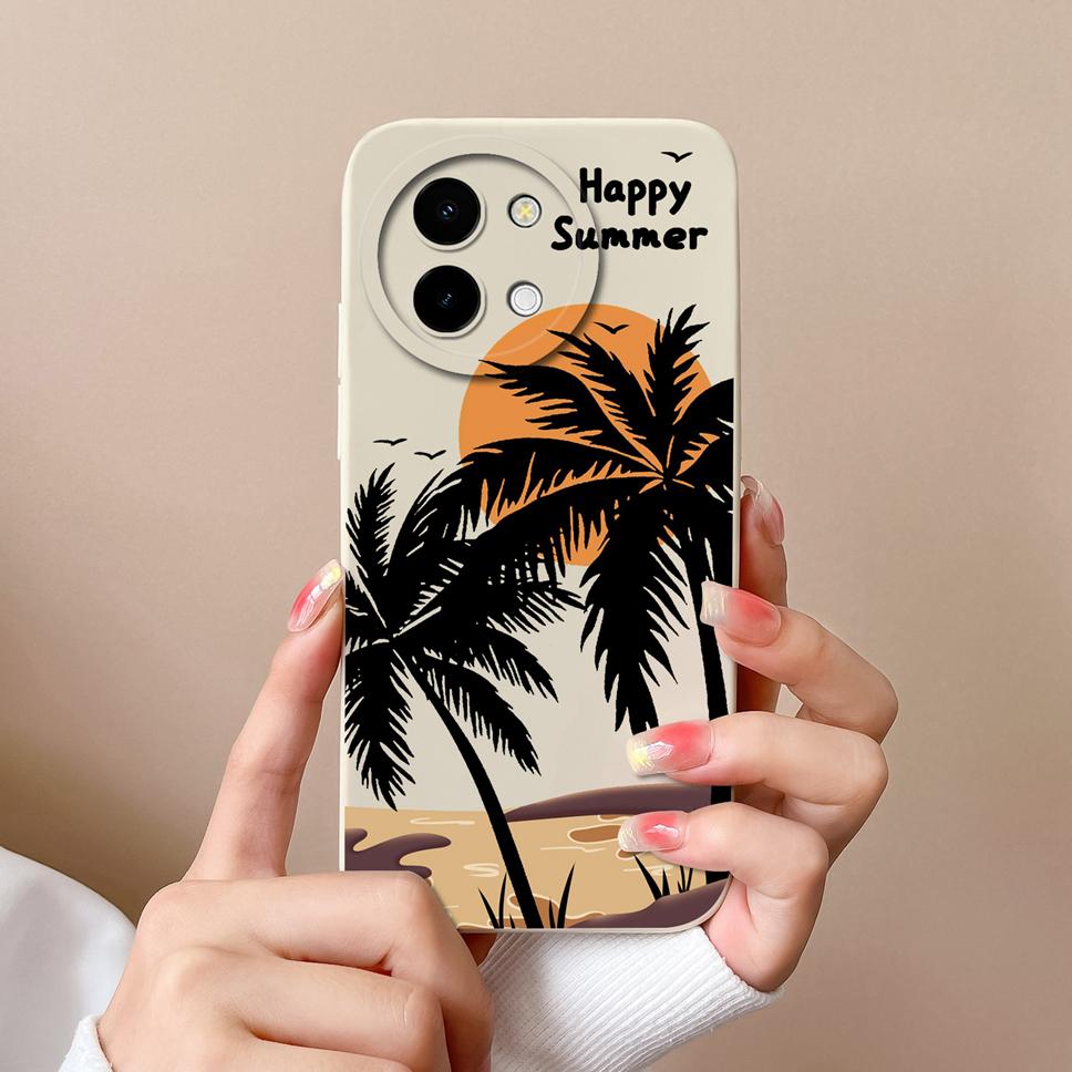 For Vivo Y38 5G Phone Case Lovely Cartoon Panda Pattern Soft Liquid Silicone Shockproof Protective Back Cover For Vivo Y 38 Capa