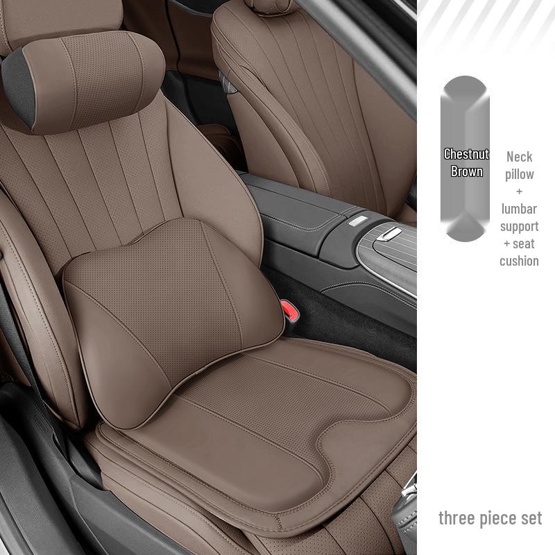 Jiyue 01/07 Car Headrest & Backrest Memory Foam Cushion with Neck and Lumbar Support