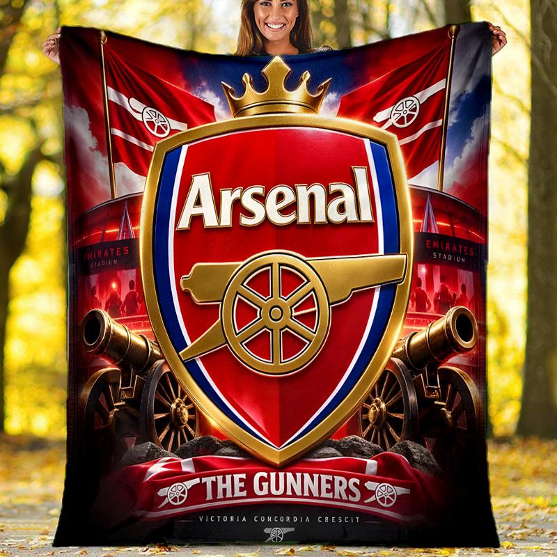 1pc A-Arsenal11 Theme Blanket - Digital Print, Polyester, Cozy for All Seasons, Perfect for Outdoor, and Travel