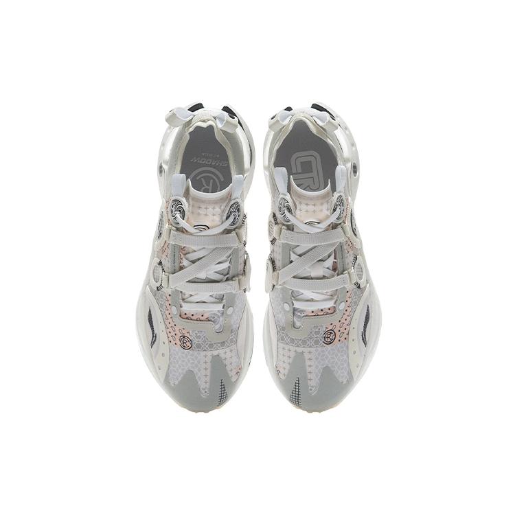Li Ning Shadow CRC Running Shoes Women's Low top Cloud Rain Gray/Eggnog Gray ARYR008-1