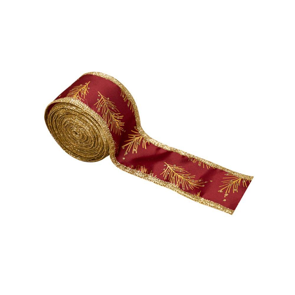 Glittering Christmas Wired Ribbon Cuttable Gift Wrapping Ribbon  Wedding Party