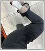 Charcoal Gray Women's High Waist Slimming Flared Sweatpants - Petite Autumn/Winter Bell Bottoms