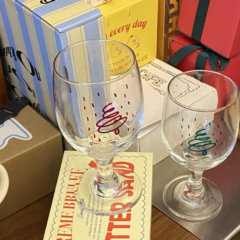 French Vintage Elegant Christmas Tall Glasses Ins Atmosphere Wine Glasses Champagne Glasses Juice Glasses, Gifts