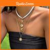 Stunning Ocean-themed Shell And Starfish Necklace Crafted With Alloy For Trendy Summer Styles