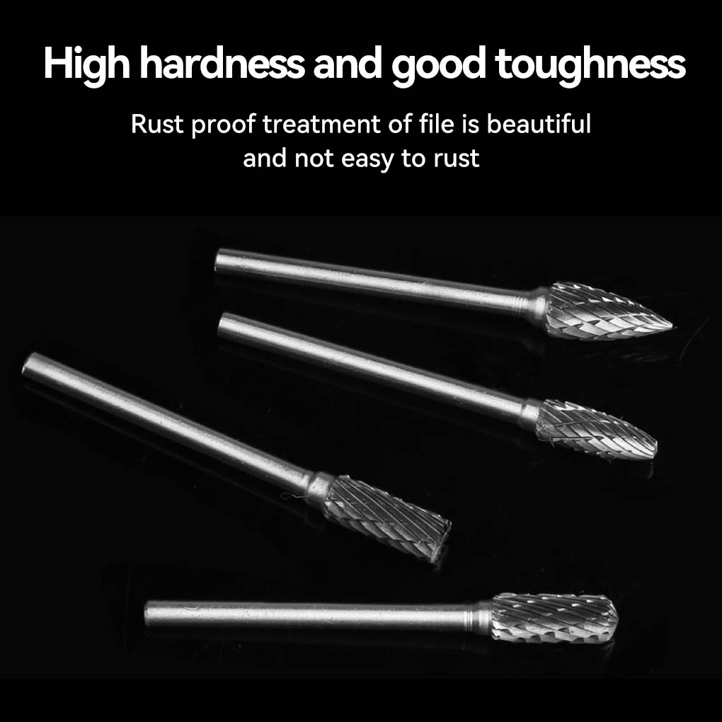 10 Pieces Grinding Rotary Burr File Home Industrial Factory End Milling Slicer Replacement Hand Drill Tool Parts