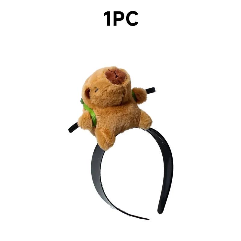Headband Funny Capybara Hair Hoop Women's Cute Face Wash Headband Funny Plush Hair Band Baby Photography Accessories