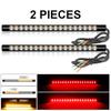 Flexible Motorcycle Rear Brake Light LED 12V DRL Turn Signal Lamp Stop Taillight 3-in-1 Flowing Indicator Light for Cafe Racer