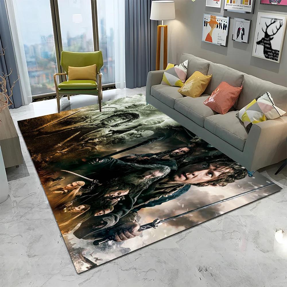 L-Lord of the Rings H-Hobbit HD Carpet Rug for Home Living Room Bedroom Sofa Doormat Decor,kid Play  Area Rug Non-slip Floor Mat
