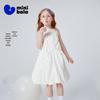 Minibala Girls' Pure Cotton Bowknot A-Line Vest Dress