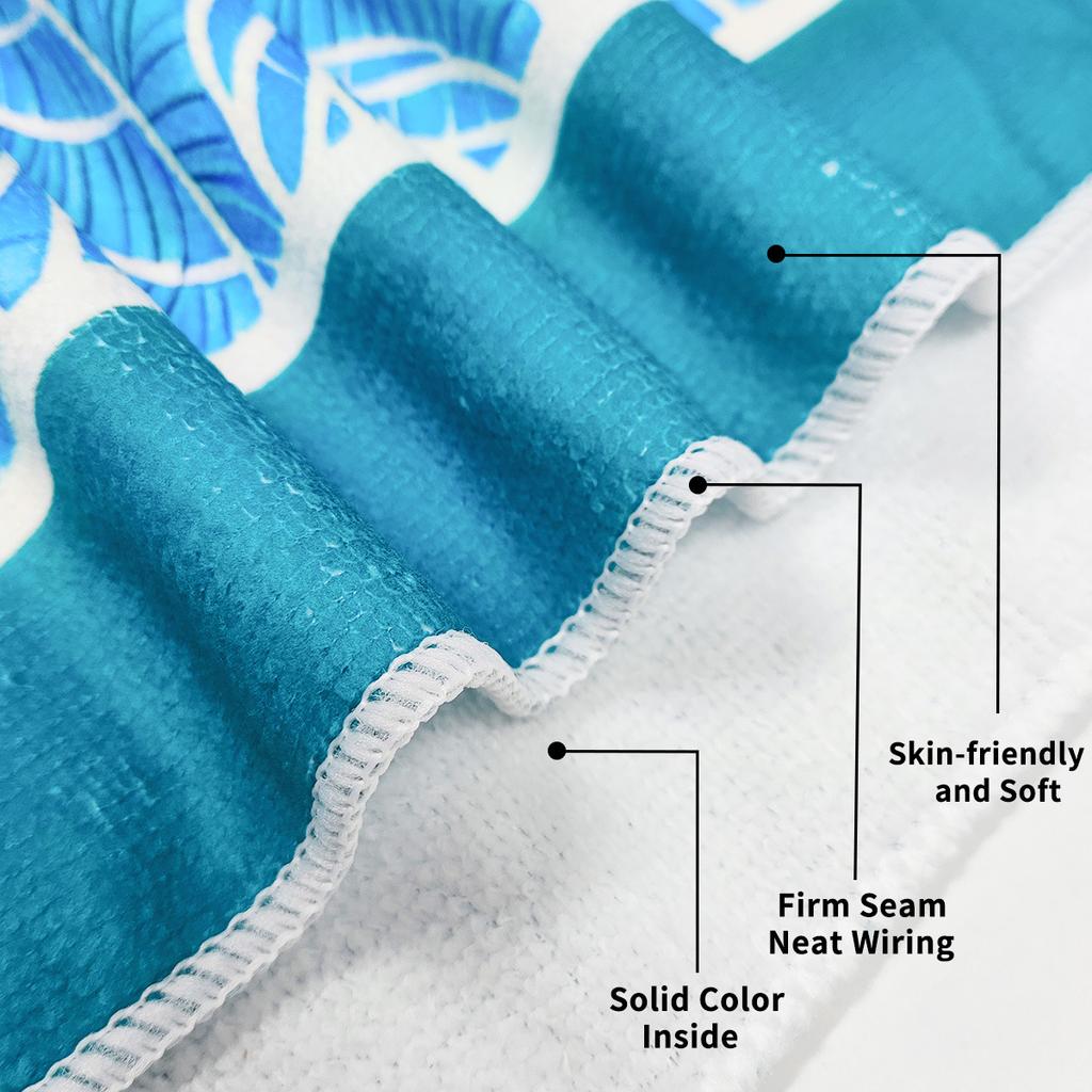 Microfiber Bath Towel Absorbent Cartoon Print Beach Towel Soft Hair Adult Towel