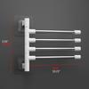 Wall Mounted Towel Bar Swivel Towel Rack Stainless Steel Towel Hanger 180° Rotation Space Saving Towel Rack for Bathroom