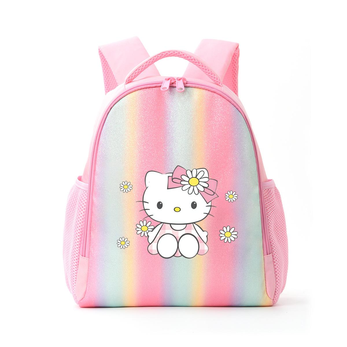 Hellokitty Hello Kitty Children S Backpack Elementary School Student Rainbow School Bag Children S Backpack Light Casual