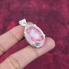 Pink Thulite Gemstone Pendant 925 Sterling Silver Jewelry, Handmade Antique Pendant Jewelry, Gift For Mother