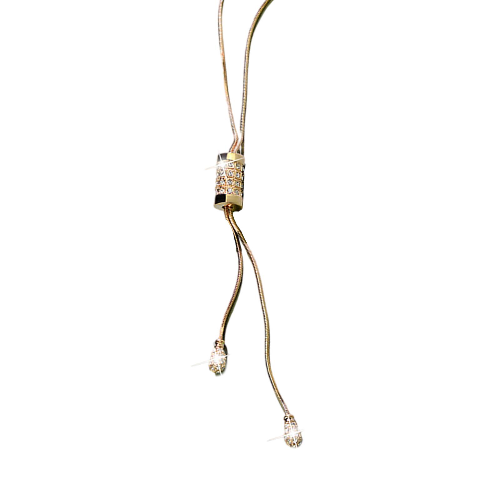 

Стильне Довге Ланцюгове Намисто Аксесуар Жіноче Модне Намисто З Кристалом Довгий Китичок Підвіска для Трендових 2