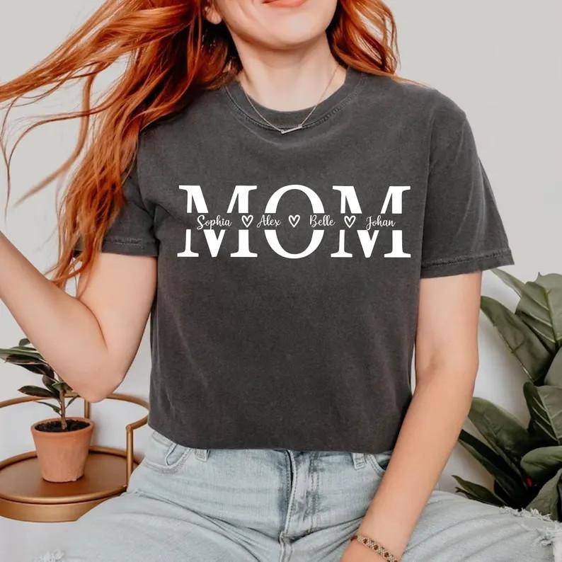 Custom Mom Shirt, Personalized Mama Gift, Mother's Day Gift, Custom Name Shirt