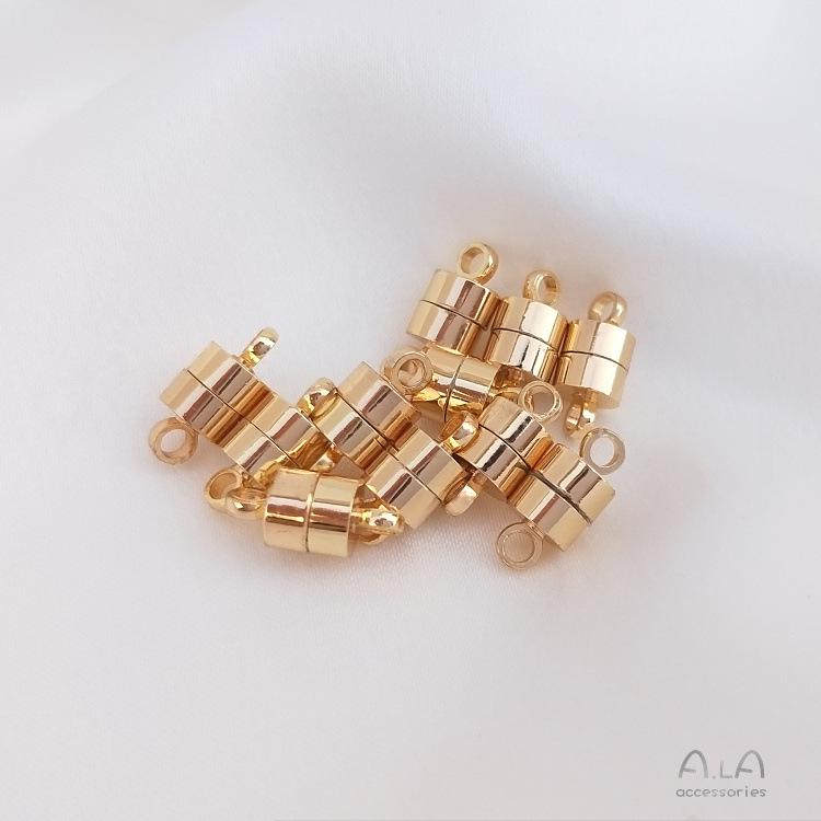 14K Gold-Filled Magnetic Clasp Connector for DIY Bracelet Jewelry