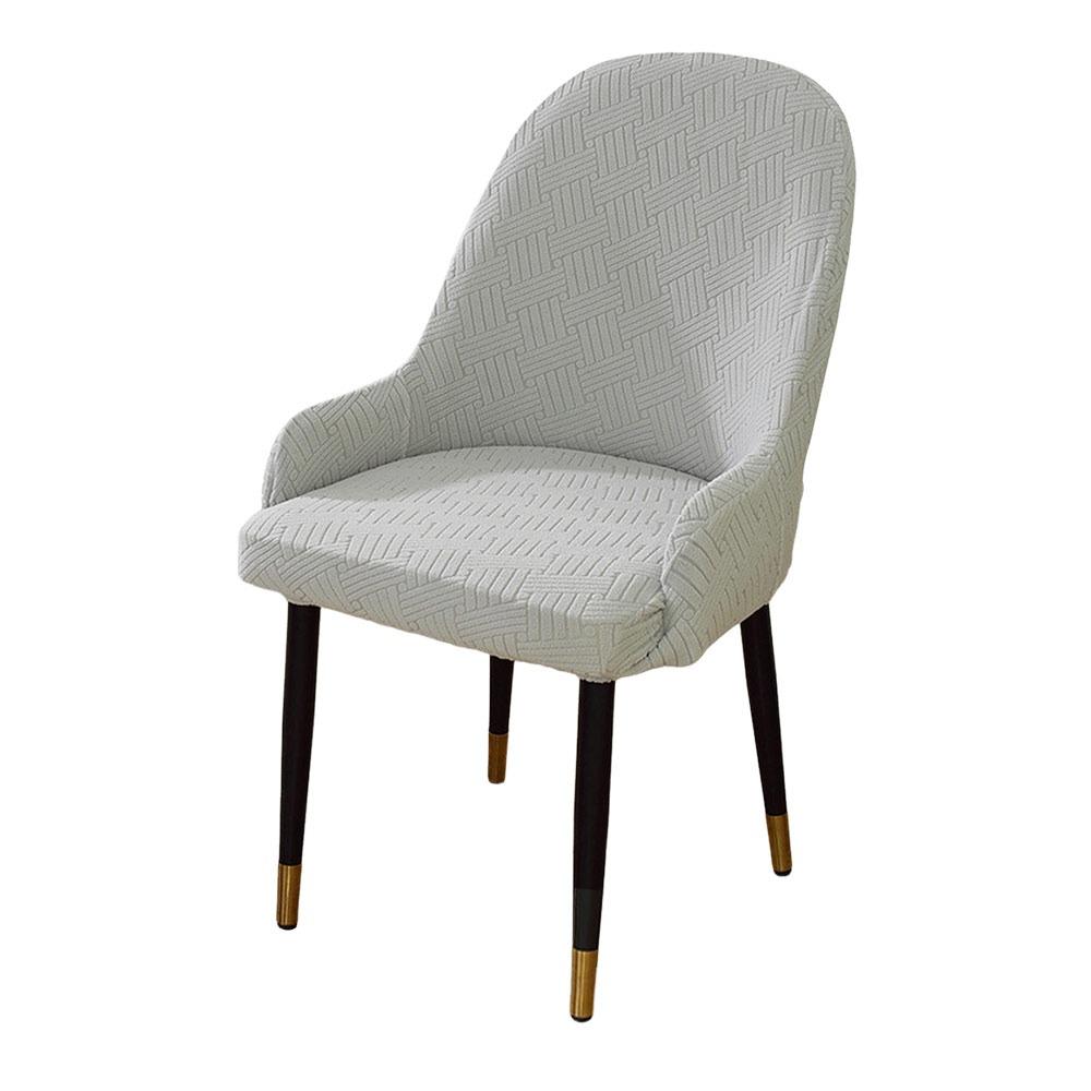 High-elastic Dining Chair Cover Curved Stool Slipcover Integrated Seat Cover  for Home Decoration