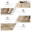 Men's Geometric Jacquard Textured Crew Neck Sweatshirt, Long Sleeve X Stitch Decor Casual Pullover Top for Daily Wear