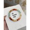 Multi Styles Natural Crystal Beaded Bracelets, Handmade Gemstone Stretch Bracelet for Women