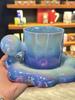 Light Luxury High Value Gradual Change Niche Ceramic Coffee Cup Saucer Large Capacity Mug Ins Couple Birthday Gift