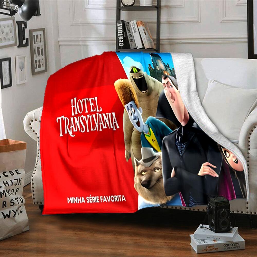 1pz Hotel Transylvania Transformania Coperta in Flanella per Avventura Super Morbida Carina Coperta Comfort per Viaggio Biancheria da Letto Divano Divano Coperta Y73031