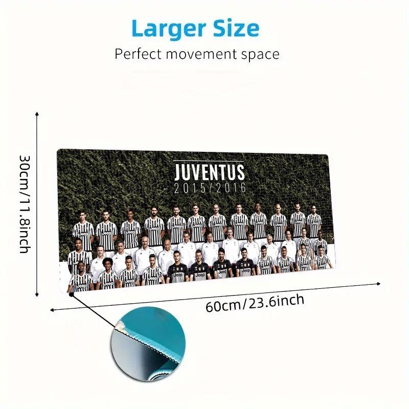 Juventus Mouse Pad, Large Gaming Desk Mat, Non-slip XXL Mousepad for Laptop & Tablet, Mini PC Playmat with Stitched Edges