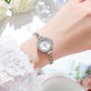 with Adjustable Bracelet Rotundity Shaped Watch Rhinestone Women Wristwatch  Women Girl