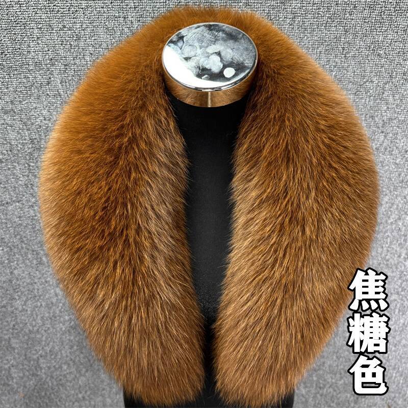 Real Fox Fur Collar Women Winter Thickened Fur Collar Scarf Collars Wraps Neck Warmer Fur Scarves Shawl Luxury Fluffy Fur Shawl