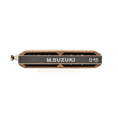 SUZUKI Gregor Series Chromatic Harmonica with Wooden Cover, G-48W
