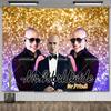 Mr Worldwide Dice To Live Laugh Love Telo da Parete MR 305 Pitbull Meme Telo da Parete Grande Tessuto Appeso a Parete Teli Tappetini Yoga