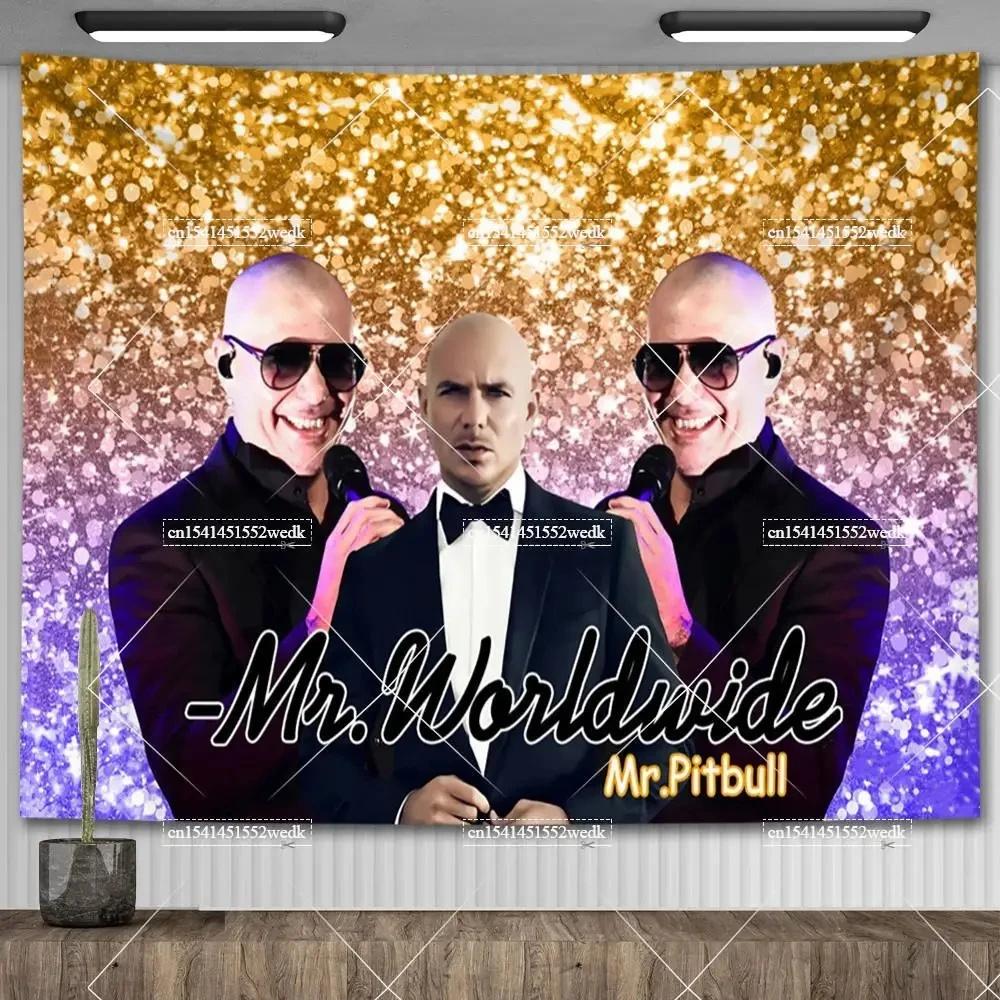 Mr Worldwide Dice To Live Laugh Love Telo da Parete MR 305 Pitbull Meme Telo da Parete Grande Tessuto Appeso a Parete Teli Tappetini Yoga