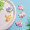100PCS Cute Clouds Miniature Flat Back Resin Cabochons for Hairpin Scrapbooking DIY Home Decor Craft Accessories