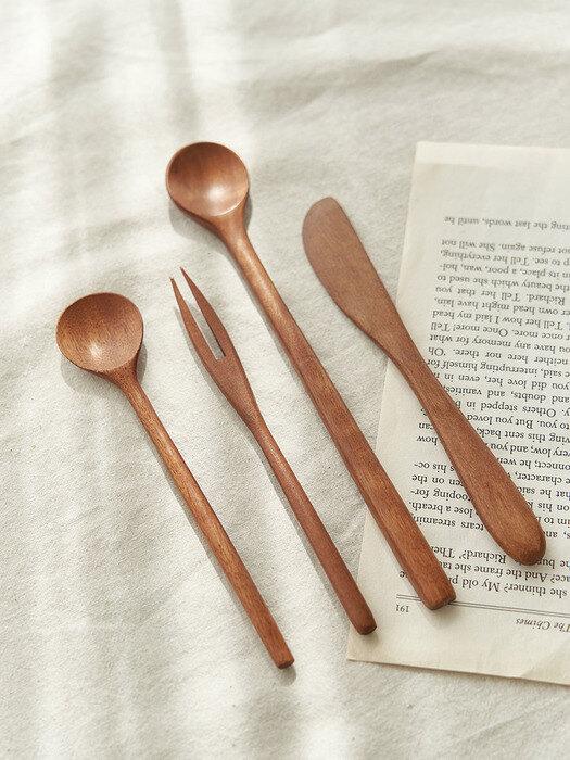 

DECOVIEW Натуральное Дерево Десертные Приборы Tea Fork