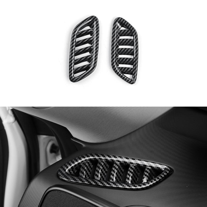 For Hyundai KONA SX2 2026 2026 2pcs ABS Carbon Fiber Car Interior Upper Air Vent Outlet Cover Trim Accessories LHD