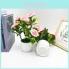Romantic Rose Bonsai Artificial Plant For Valentines Day Gift And Indoor Decoration With Durable Material