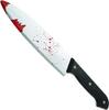 Plastic Knife with Fake Blood, 30 Cm — Prop Knife, Zombie Knife, Accessory for Halloween Parties, Role-play, Get-togethers and Carnivals