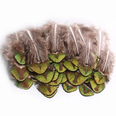 Natural Gold Peacock Feathers for Jewelry Making Creation Crafts 3-7cm DIY Handicraft Accessories Small Feather Carnaval Plumes