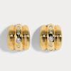 Premium Metal Simple C-Shaped Micro-Set Diamond S925 Silver Needle Earrings Stylish And Simple Must Enter Earrings
