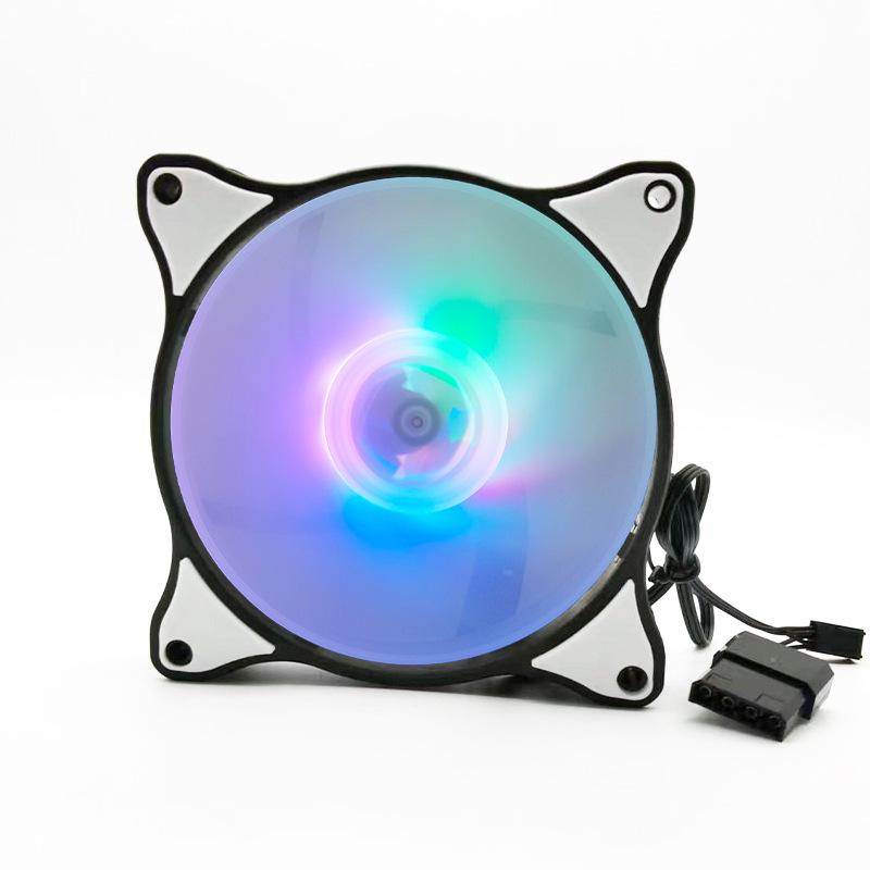 12cm RGB LED Ultra-Quiet Desktop Computer Chassis Cooling Fan