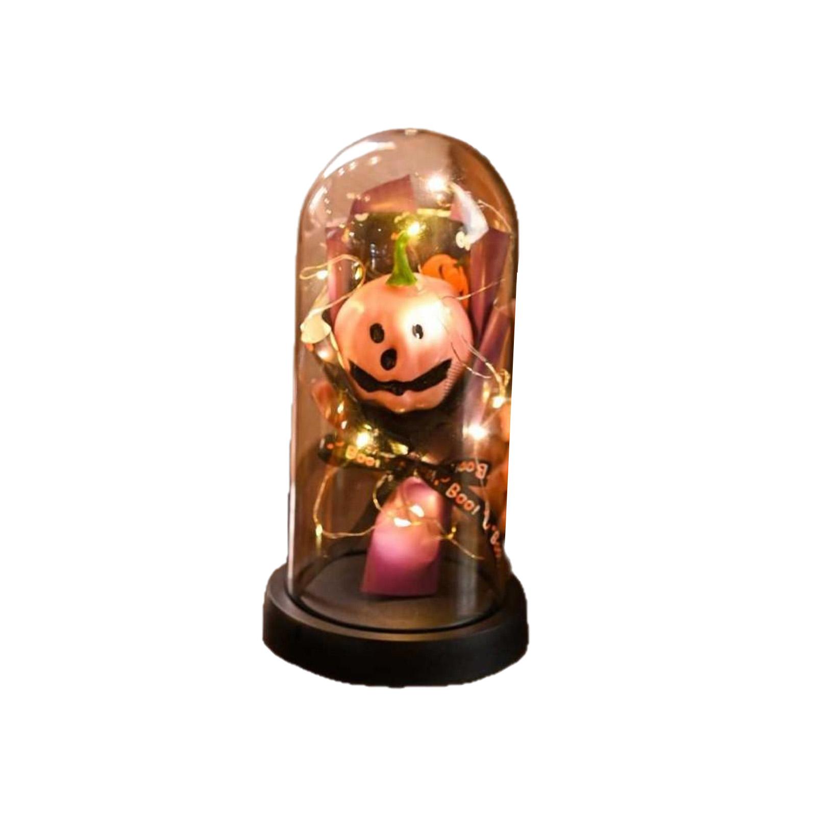 New Handmade Halloween Ornaments Halloween Pumpkin Decorations Handmade Glowing Pumpkin Cute Ghost Light for Indoor Home
